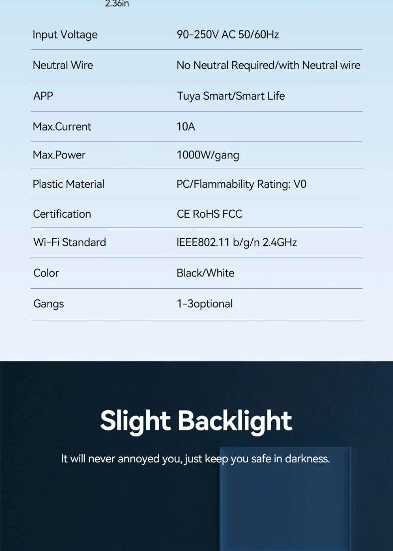 EU 1/2/3 Gang Tuya WiFi Smart RF433 Remote Control Touch Panel Wall Switch Support Voice Control