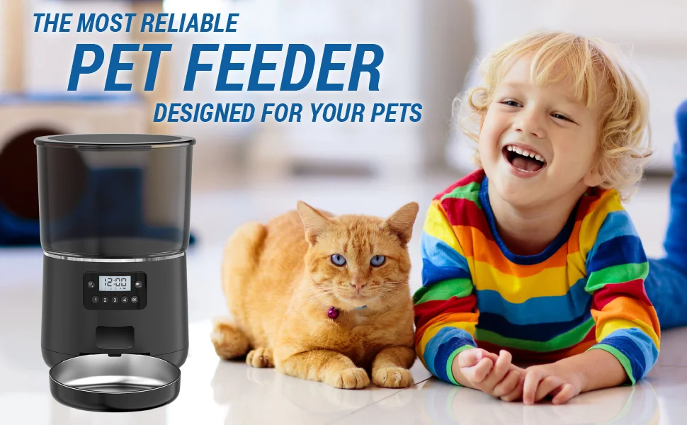 cat feeder automatic timed food dispenser for patented anti-cockroach design easy clean holiday xmas