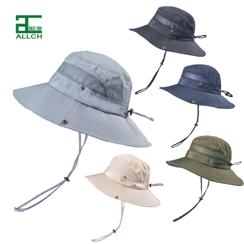 sports bucket hats with string