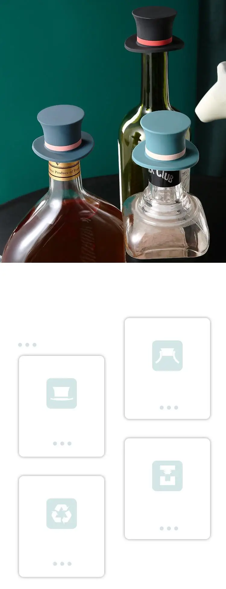 Red Wine Wine Cork Fresh Keeping Seal Food Grade Silicone Wine Stopper