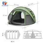 Tent Factory Wholesale 5 Person Turbo Life Cabin Camping Tent Outdoor Customized Long Camping Tent