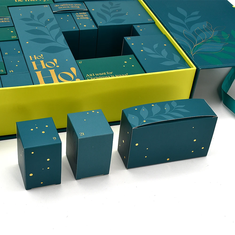 Recyclable Rigid Gift Packaging Luxury Digital Printing Surprise Blind Box Custom Advent Calender Christmas Box manufacture
