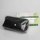 3 Cover Solid Color 50 Pcs Pack Black Face 3 Layer Anti Dust Cover Ply Disposable Surgical Mask