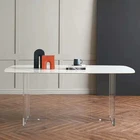 Modern Table Modernmodern Modern Restaurant Furniture 6 Seater Acrylic Leg Sintered Stone Dining Table