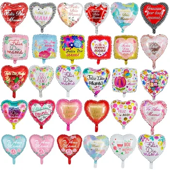18 Inch Spanish Heart Square Mother'S Day Te amo MAMA English Mother'S Day Globos Foil Party Decoration Celebration Balloons