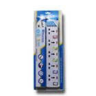 Extension 6 Way British UK Electrical Switched Power Extension Socket With 3 Meter Cabale