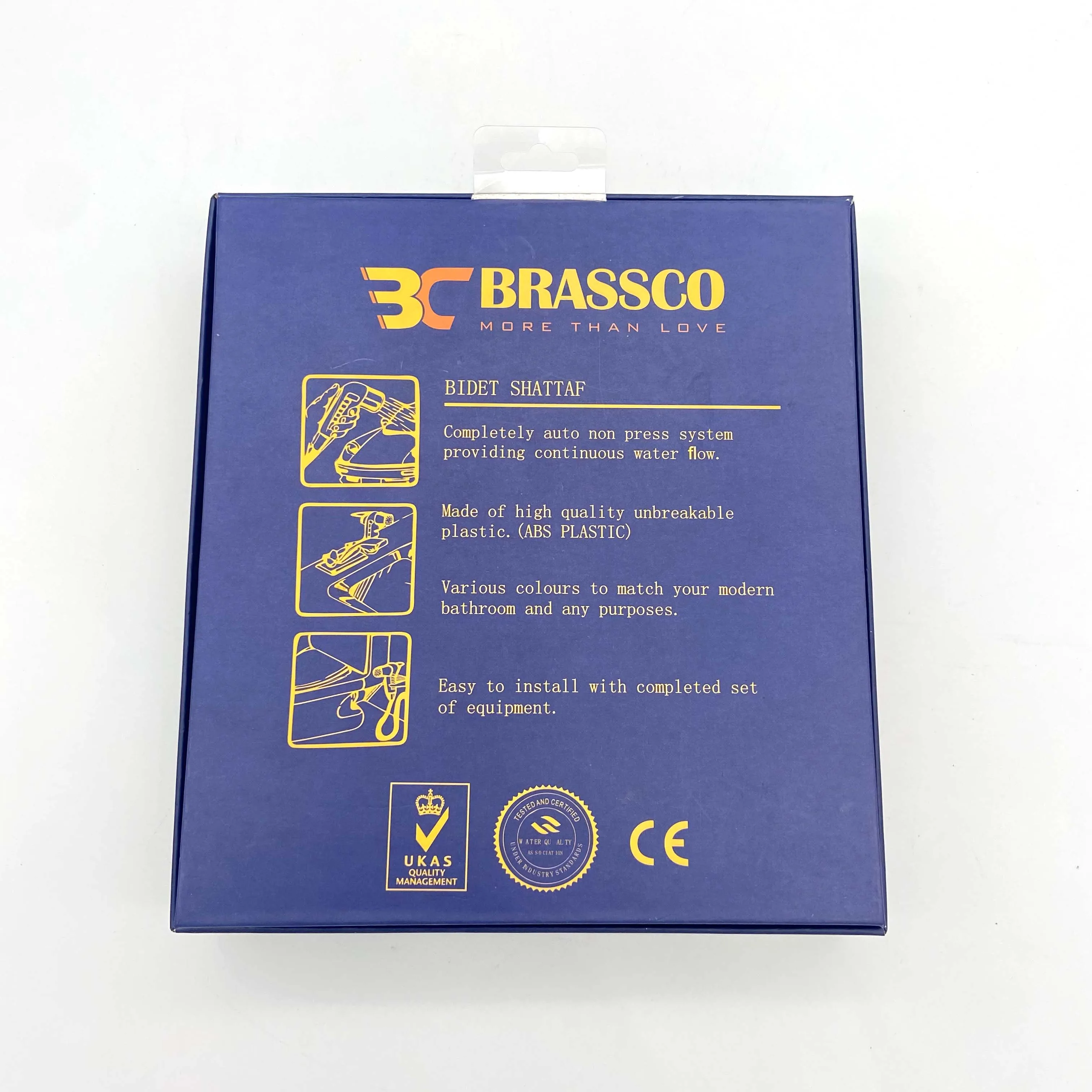 Brassco Shattaf With 1 5m Stainless Steel Hose New Model Bathroom Abs