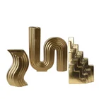 2021 Trending Home Decor Items Abstract Ceramic Gold Geometric Home Decor