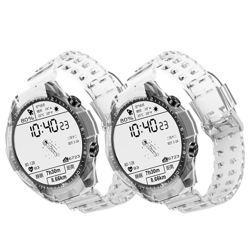 Correa De Silicona Transparente Para Reloj Huawei Gt2,Carcasa Protectora De  46mm - Buy Para Huawei Gt2 46mm Reloj Banda,Nuevo De Silicona Transparente  Integral Glaciar Reloj,Todo Incluido Shell Protector Product on Alibaba.com