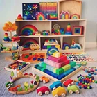 Toy Educational Toys Wooden Building Blocks Toy Coral Rainbow Series Early Teach Children Educational Toys