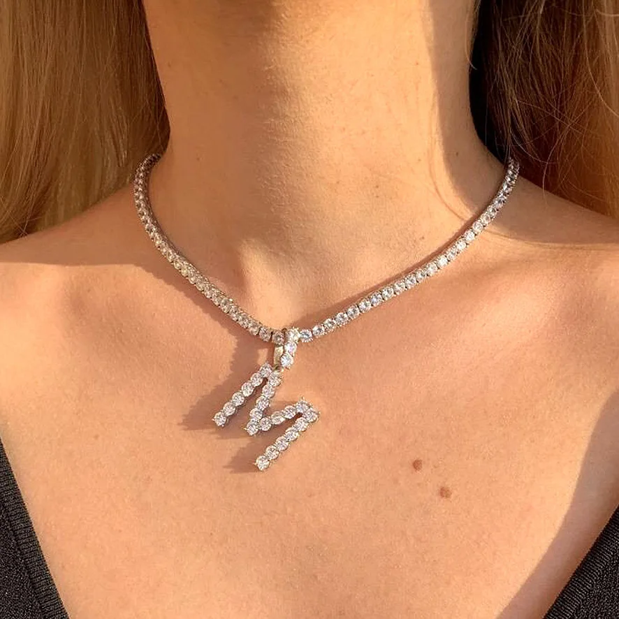 Custom Hip Hop Jewelry Diamond Initial 