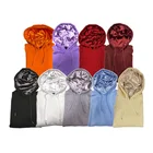 Satin Hoodie Custom Logo Plain Color Cotton Streetwear Silk Satin Lined Hoodie Men