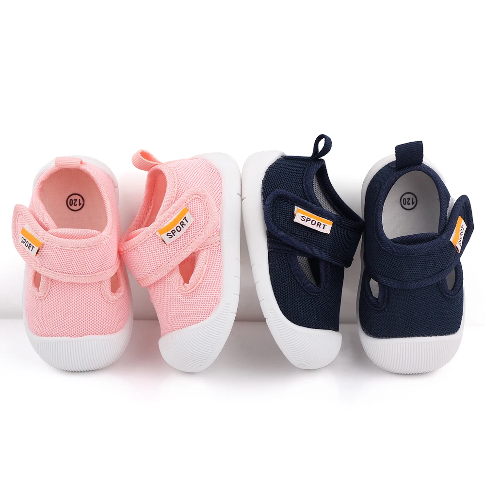 Children 1-3 Years Old Solid Color Mesh Surface Breathable Soft Soled Non-slip Shoes for Kids supplier