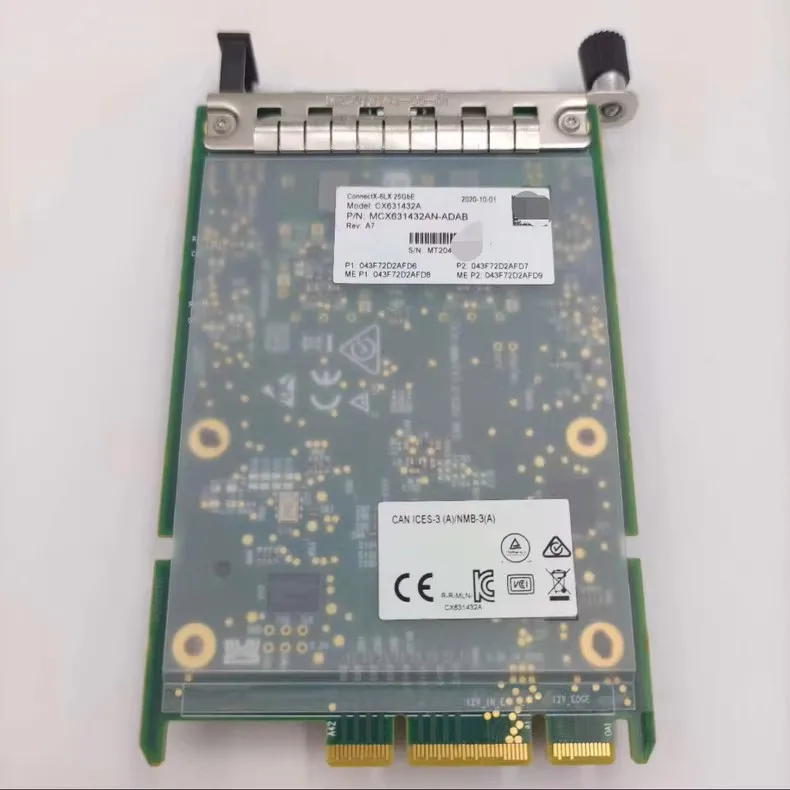 MCX631432AN-ADAB Adapter Card 25GbE Dual-ported SFP56 Network Interface Card with PCIe 4.0 x8 and RoCE for Overlay Networks