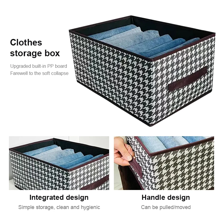 Clothes Organizer For Closet Wardrobe Foldable Fabric Drawer Organizer for Clothing Jeans Storage Box