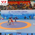 WESING UWW Approved Custom Wrestling Mat PVC Leather Cover Wrestling Crash Mats For Sale