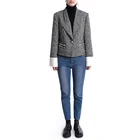 Jacket New Style Ladies Autumn Warm Luxury Tweed Jacket Casual Polyester Women Suit