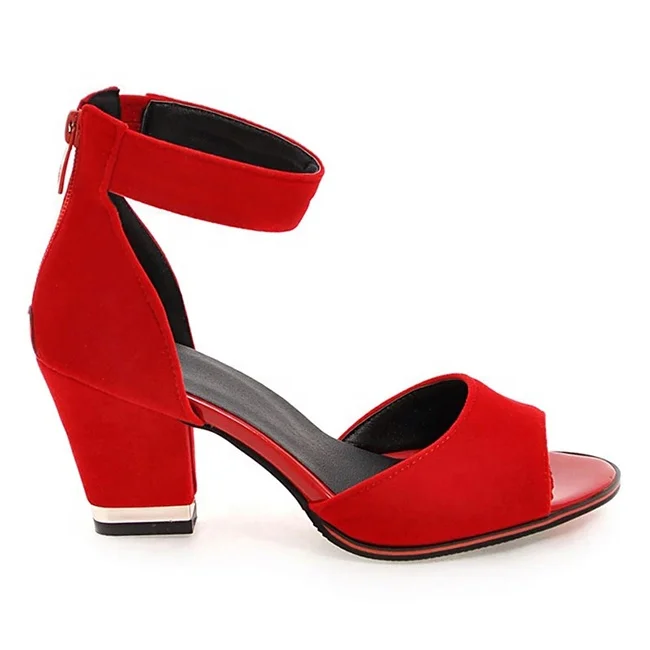 2021 Ladies Sandals Peep Toe Ankle Strap Women's Sandals High Heels Zipper  Red Real Suede Office Lady Dress Shoes - Buy Women's Sandals,Elegant Sandals  For Women,Sandals For Women 2021 Product on Alibaba.com