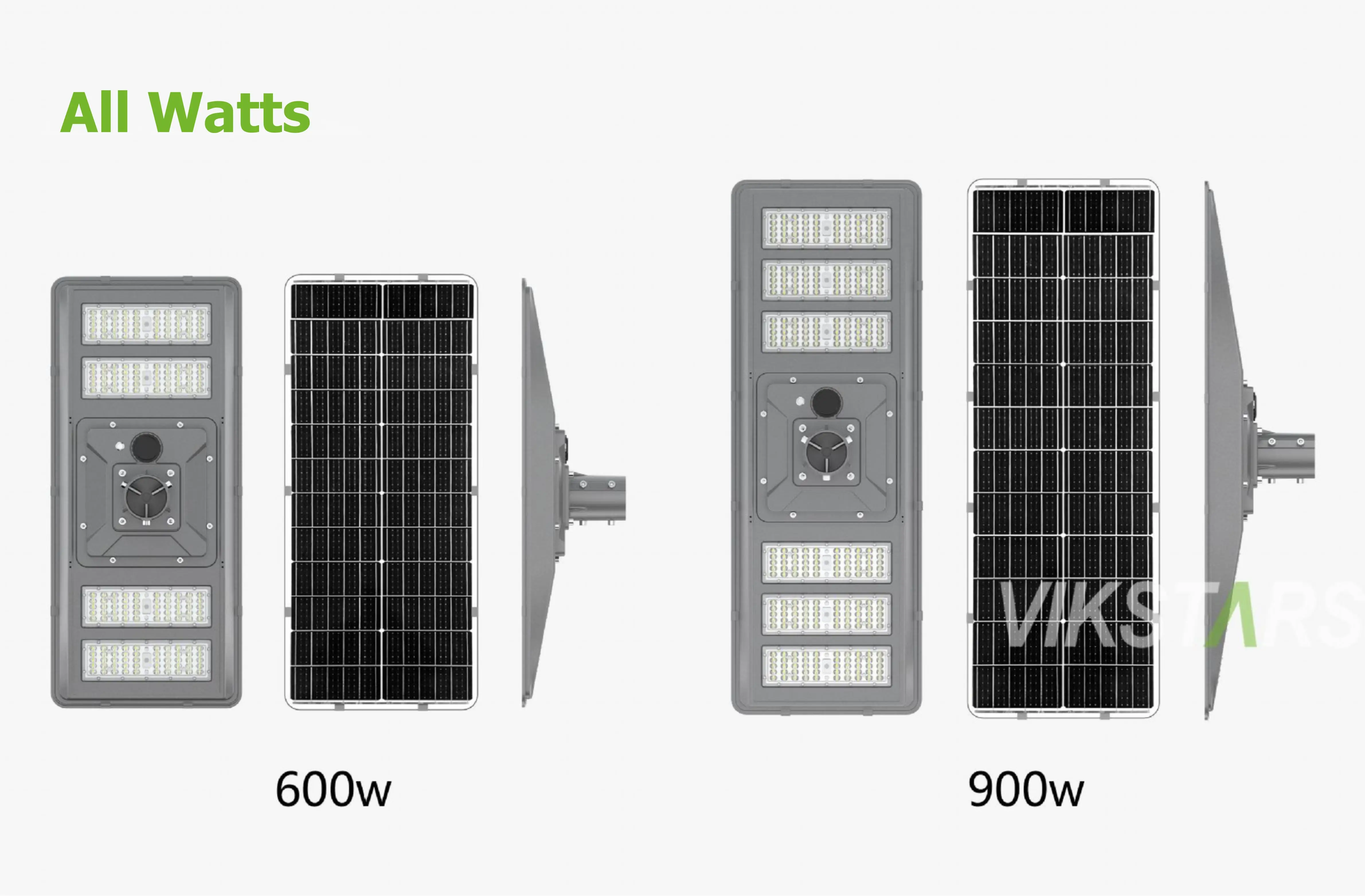 New Bidirectional Solar Street Lamp IP66 LED Solar Garden Light 600W 900W All in One Solar Landscape Lights