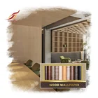 Decoration Sticker Custom Decoration Design House Wood Paper Pvc Vinil Self Adhesive Sticker Rolls For Furniture