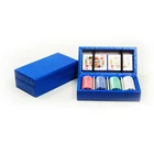 Poker Chips Set Custom Leather Poker Chips Set Box Deluxe Travel 500 Pieces Poker Case