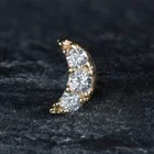 Piercing Threadless Attachment Lip Labret 14Karat Solid Gold Body Piercing Jewelry