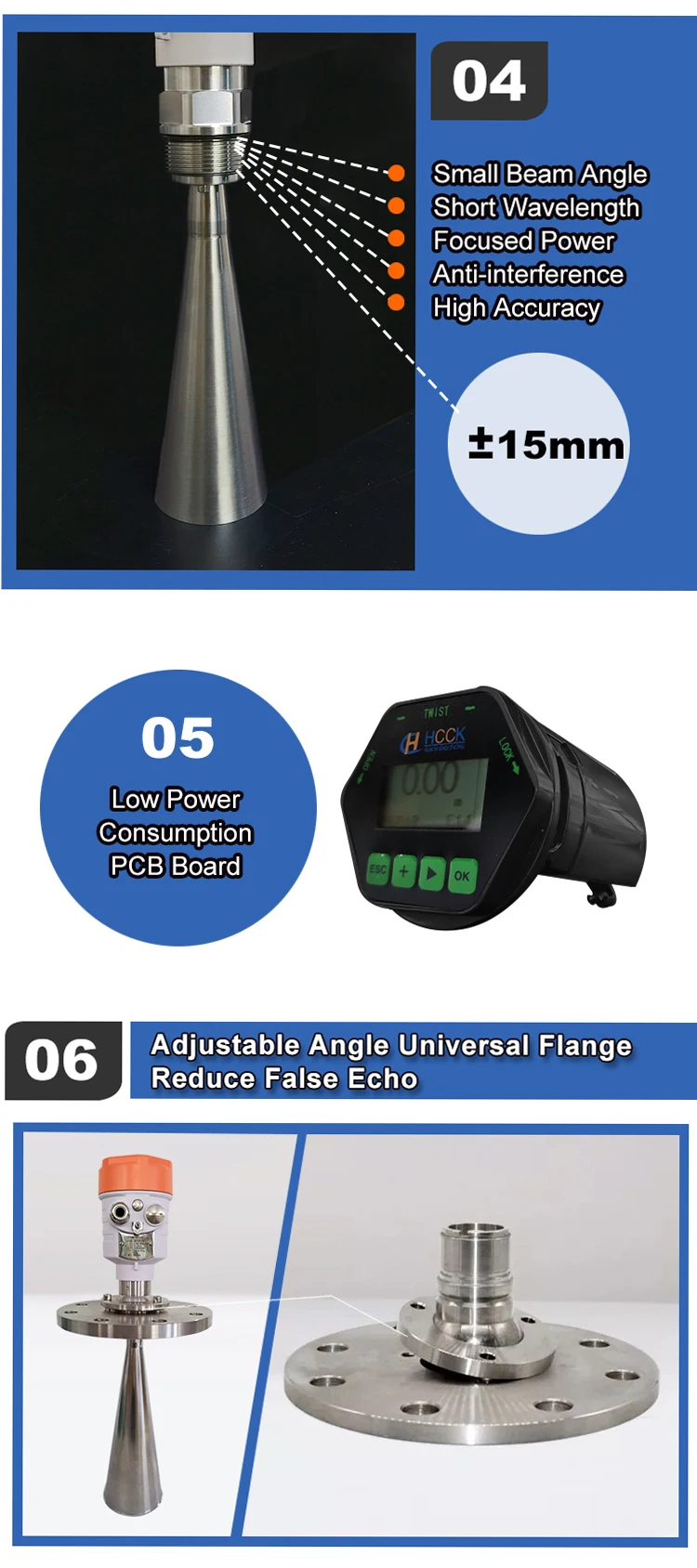 Level Sensor for Boiler, HCCK, 0-70m, IP68 - detail 16