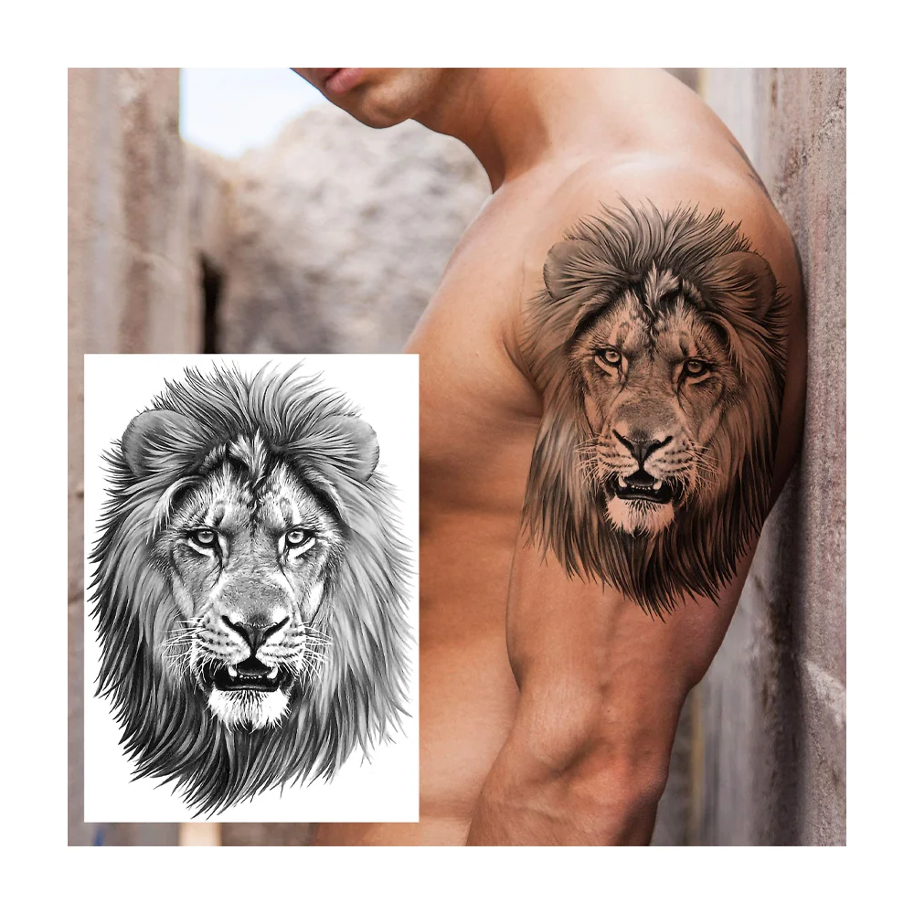 Full Color Custom Nontoxic Fake Skin Tattoo Tiger Dragon Lion Pattern  Waterproof Tattoo Sticker Temporary Tattoos - Buy Tattoo Sticker,Temporary  Tattoos,Arm Tattoos Product on 
