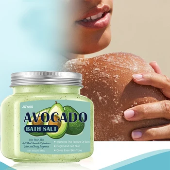 OEM Private Label Wholesale Avocado Body Hand Foot Scrub Low MOQ Natural Bath Salt Whitening Exfoliating Skin Care