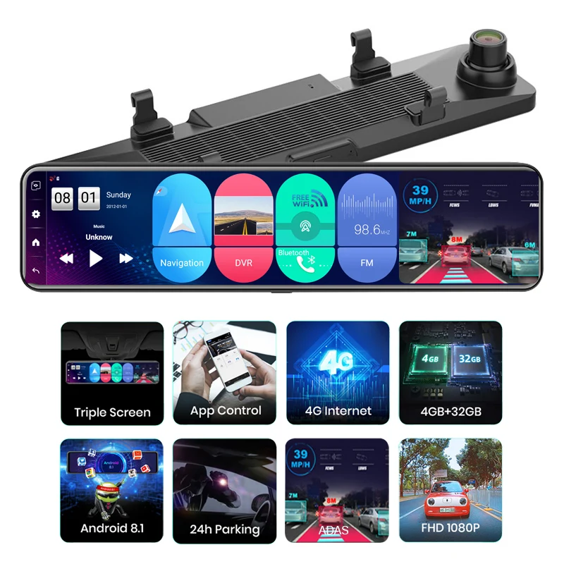 android 4+32G 1080p car dvr
