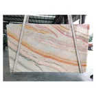 Onyx Natural Color Maple Red Onyx Rainbow Onyx Bookmatch Slabs Backlit Transparency Ice Stone