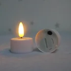 Led Tealight New 3D Bullet Flame Wax LED Tealight