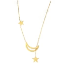 Moon Star Moon Accessories Jewelry Moon And Star Pendant Stainless Steel Necklace On Wholesale