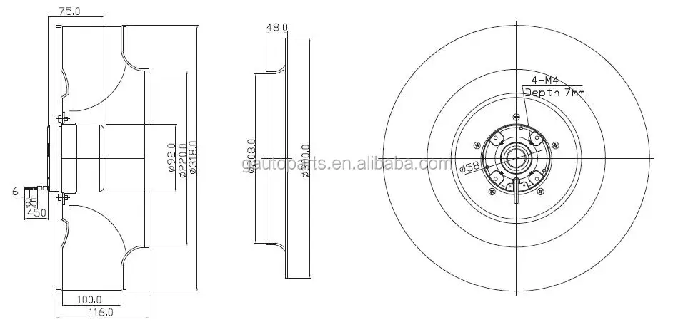 Centrifugal Fan, 310mm, BLDC, Wall, IP42 - detail 6