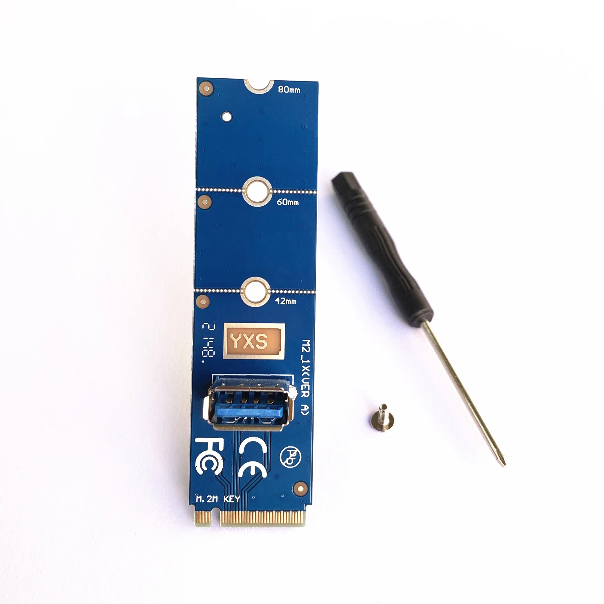 M.2 M CHIAVE NGFF A USB 3.0 Adapter Scheda per BTC Mining PCI-E X16 Convertitore 