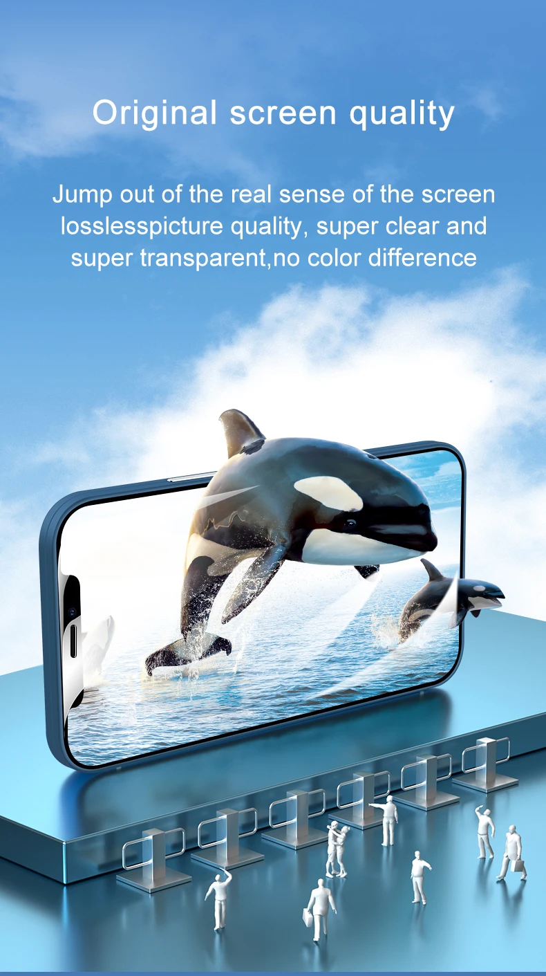 Caridite 2021 Newest Anti-Fall Screen Protector And Thin Phone Case On One For iPhone 12/12 Pro/12 Pro Max/12 Mini With Soft TPU