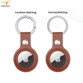 Amazon hot seller Customized Protective Keychain Holder GPS tracker loop Airtags genuine Leather Case