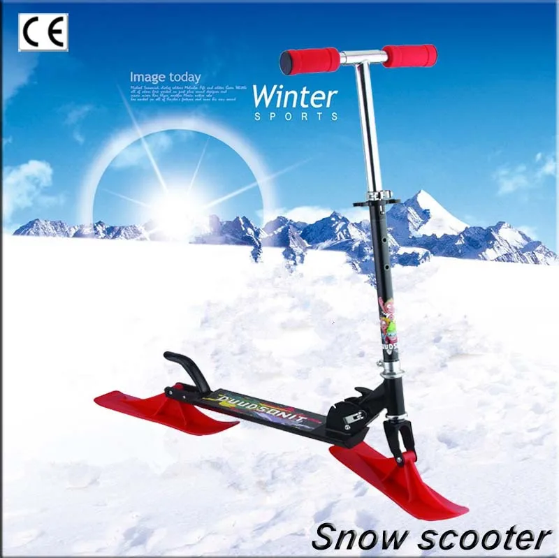 2 in 1 Skateboard wheels switch snow scooter adult Winter Snow Ski Sledge Toy snow Scooter