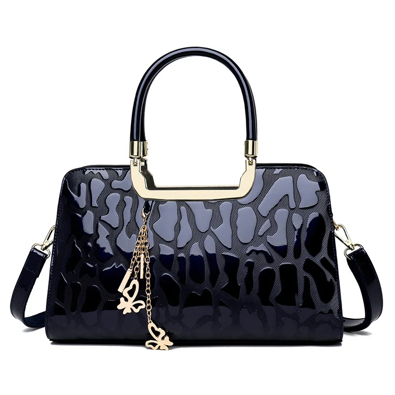 Women Fashion Classic Shoulder Bags Shiny Leather Crossbody Bag Ladies Large Capacity Tote Luxury Crocodile Pattern Handbag