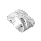 Ring High Quality 925 Sterling Silver Zircon Irregular Valentine Women Men Couples Lovers Ring