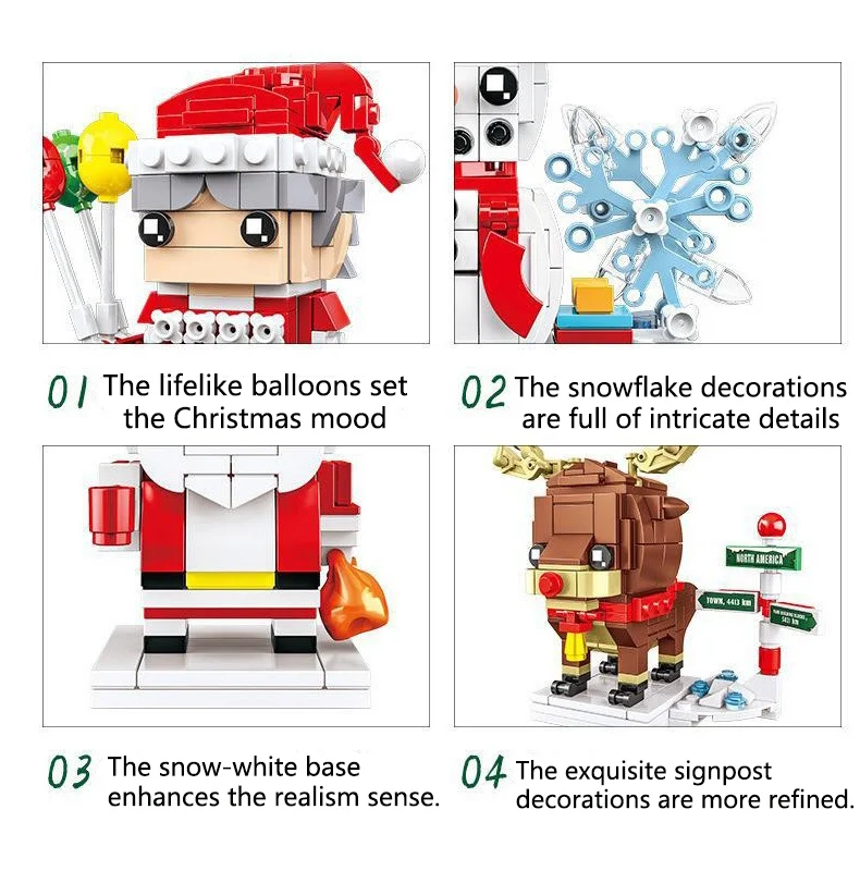 product cayi hot selling mini christmas square figure model building block sets santa claus elf building toy christmas toys gift for kid-61