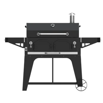 Full Function Rotisserie Bbq Grill Automatic Charcoal Vertical Outdoor 2 Burner Smoker Bbq Grill