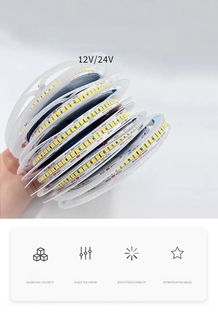 Led Strip High Lumen Super Bright,240 Led Per Meter 2835 Strips 240LEDs 5M/roll Can Be Customized