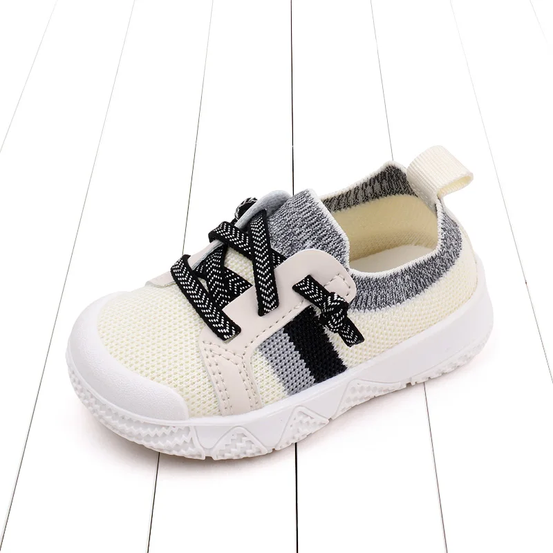 Spring & Autumn Knitted Mesh Breathable Sneakers Baby Shoes for Boys and Girls supplier