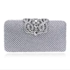 Evening Purse Noble Temperament Luxury Evening Rhinestone Crystal Clutch Golden Silver Evening Bag Bling Purse