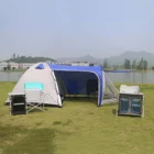 Family 5-6 P Double Layer Bedroom Porch Family Camping Outdoor Tent