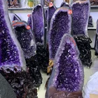 Wholesale Natural Brazilian Uruguay Amethyst Geode Crystal Ornament Decorative Amethyst Geod