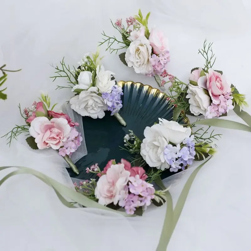 Cheap Made In China Fake Wrist Flowers Corsage Artificial Corsages