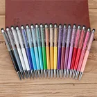 Pen Ballpoint Pen Quality 2 Function Creative Stylus Writing Gem Filling Glowing Custom Crystal Gel Ballpoint Pen