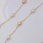 Pearl Necklace Jewelry 2021 Hot Selling Natural Freshwater Pearl Necklace Gypsophila Romantic Jewelry Gold-plated